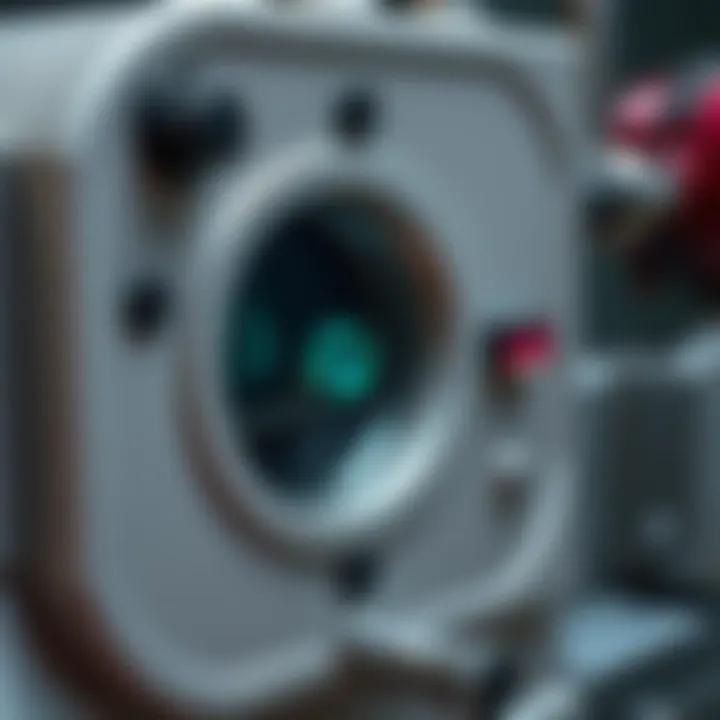 Close-up of cabochon machine's operational panel