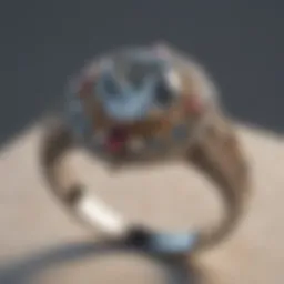 Elegant cathedral engagement ring showcasing intricate details and sparkling gemstones