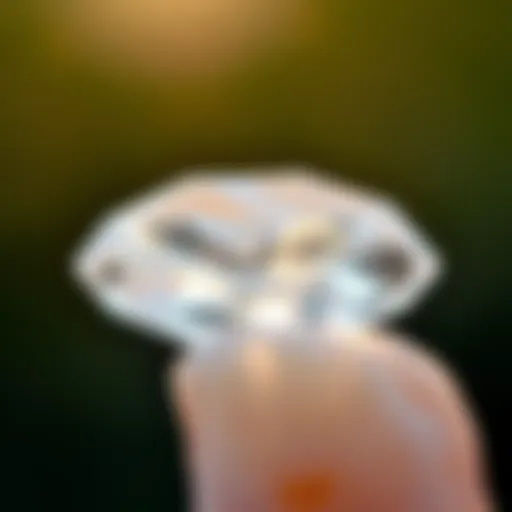 A close-up view of clear crystal quartz showcasing its natural clarity and brilliance.