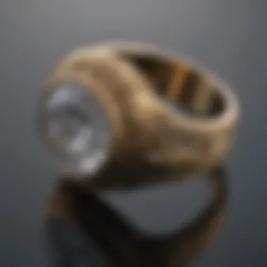 Vintage Gold Ring with Engraving Vintage style gold ring with elaborate engraving