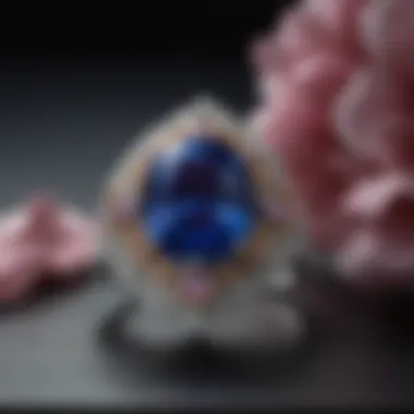 A stylish arrangement of care products for maintaining the beauty of corundum jewelry.