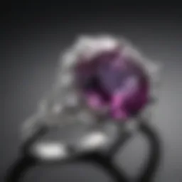 A stunning close-up of a corundum engagement ring showcasing its vibrant color and brilliance.