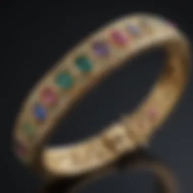 Luxurious Gold Bracelet with Gemstones Luxurious Gold Bracelet with Gemstones