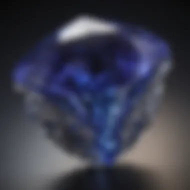 Intricate Tanzanite Gemstone Detail Tanzanite Gemstone Close-Up