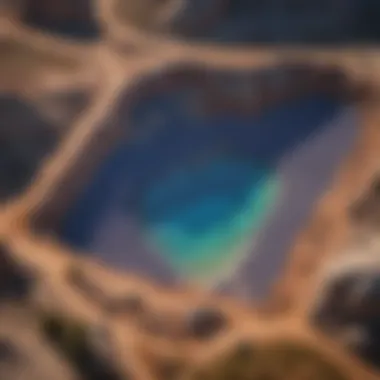 Aerial Perspective of Tanzanite Mining Area Tanzanite Mining Site Aerial View