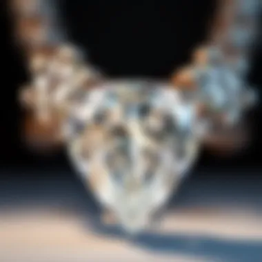 A close-up view of a D color diamond showcasing its clarity and brilliance