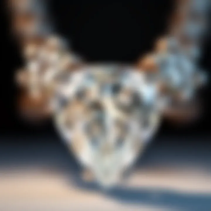 A close-up view of a D color diamond showcasing its clarity and brilliance