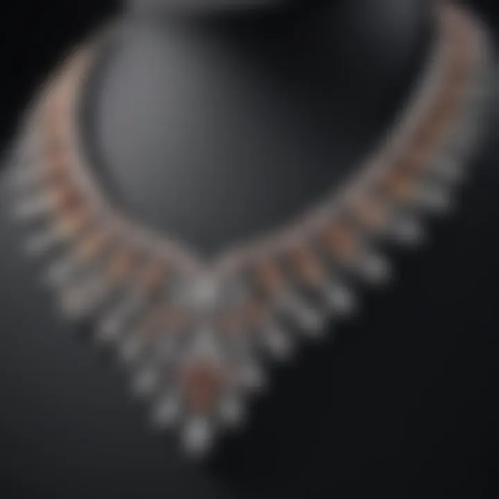 A stunning diamond tennis necklace with brilliant sparkles