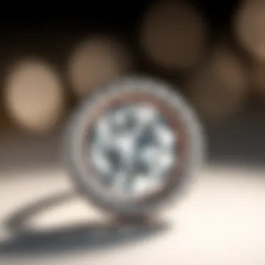 An elegant bezel setting highlighting the smooth outline of a round diamond