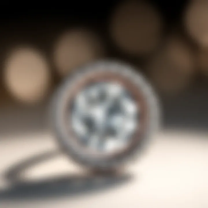 An elegant bezel setting highlighting the smooth outline of a round diamond