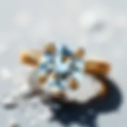 A close-up view of a classic prong setting showcasing a brilliant-cut diamond