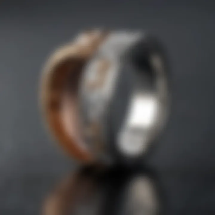 Abstract depiction of modern wedding band designs