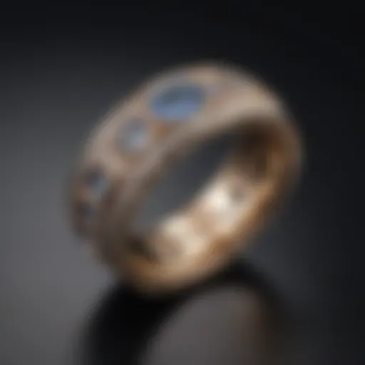 Artistic representation of a unique wedding band