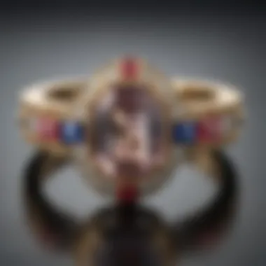 Vintage-inspired engagement ring setting with baguettes