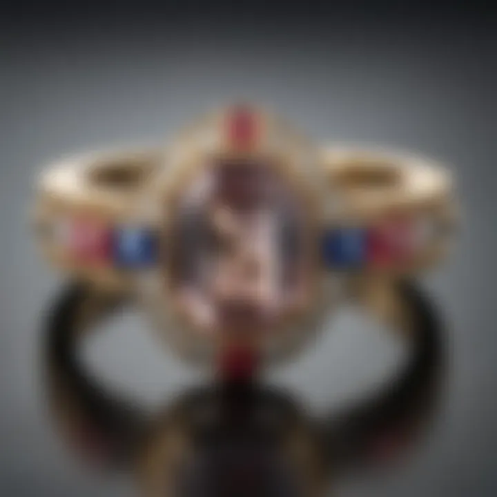 Vintage-inspired engagement ring setting with baguettes
