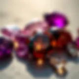 A close-up view of ethically sourced gemstones reflecting light beautifully.