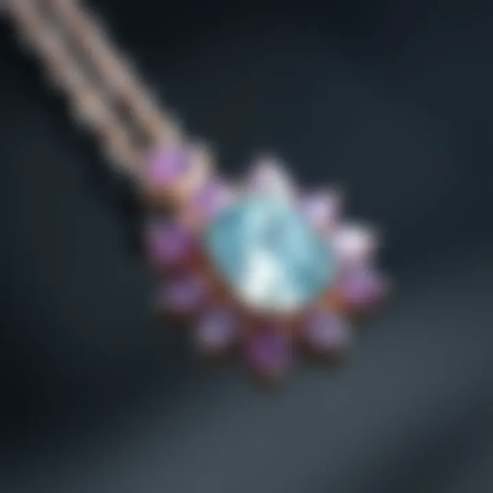 Jewelry Design with Ethically Sourced Gemstones A designer showcasing a piece of jewelry made from ethically sourced gemstones.