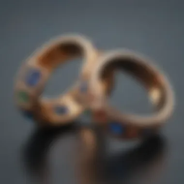 Close-up of two friendship rings connected and complementing each other