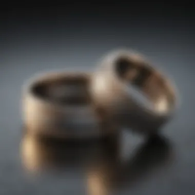 Pair of friendship rings with unique engravings that fit together perfectly