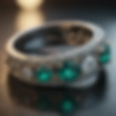 Opulent Emerald Wedding Band