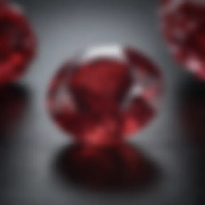 A radiant ruby gemstone with rich red hues