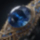 A mesmerizing close-up of a sparkling sapphire gemstone