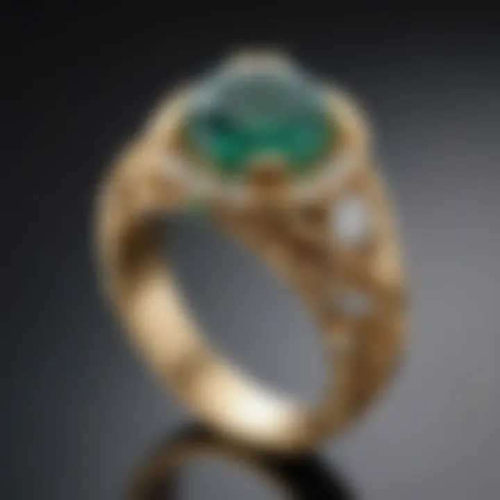 Artistic design sketches of green emerald solitaire ring styles