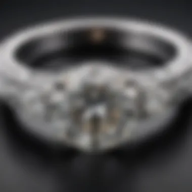Brilliance of Old European Cut Moissanite Close-up view of an Old European cut moissanite ring showcasing its brilliance