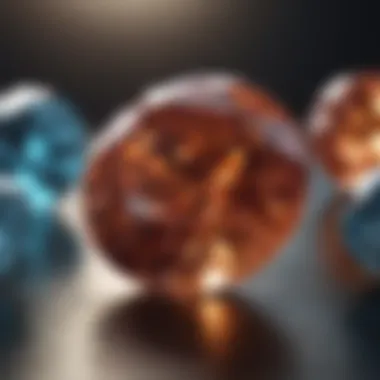 A modern gemstone market showcasing high color diamonds and current trends.