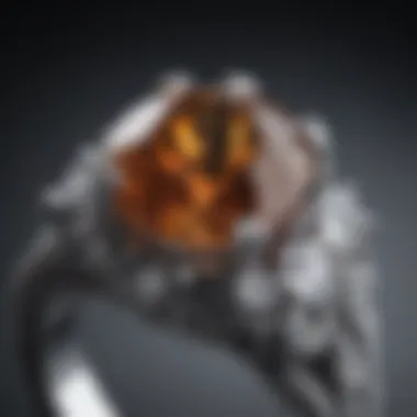 Close-up of a high prong setting highlighting its brilliance and craftsmanship