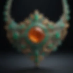 Elegant jade jewelry piece showcasing intricate craftsmanship