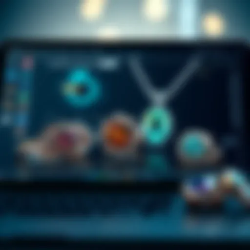 Innovative software interface showcasing jewelry design tools