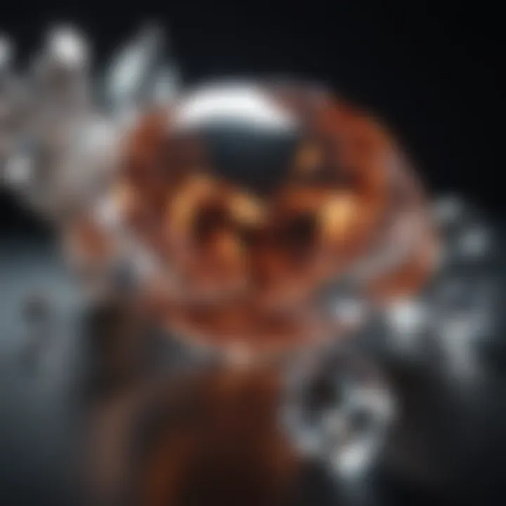 A close-up of Kwan diamonds showcasing their brilliance