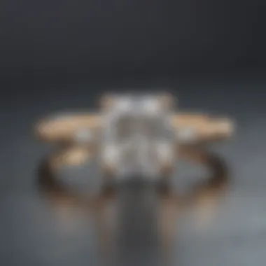 Radiant lab-created diamond solitaire engagement ring