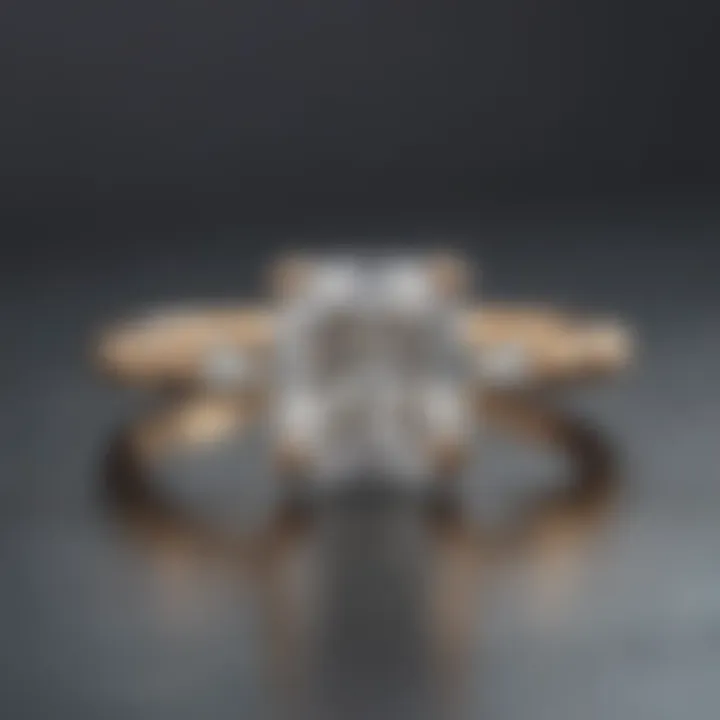 Radiant lab-created diamond solitaire engagement ring