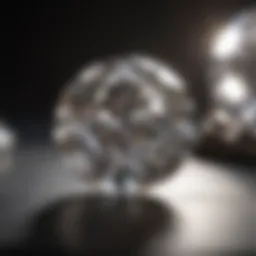 Close-up view of a lab diamond showcasing its brilliance and clarity