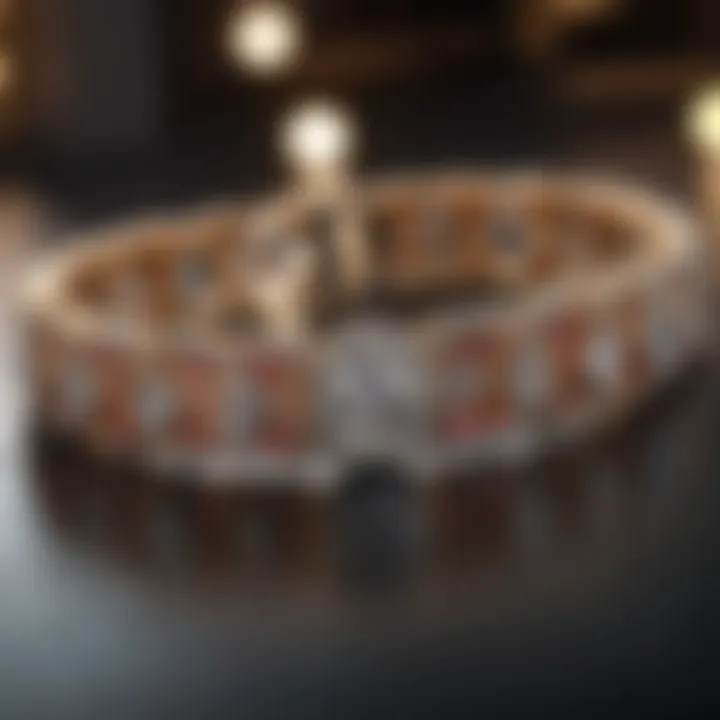 Glistening diamond bracelet in a modern jewelry setting