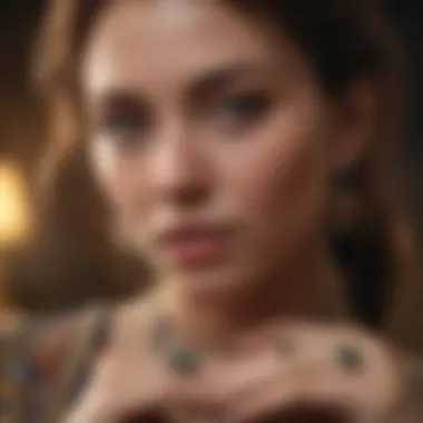 Person assessing the value of a gemstone