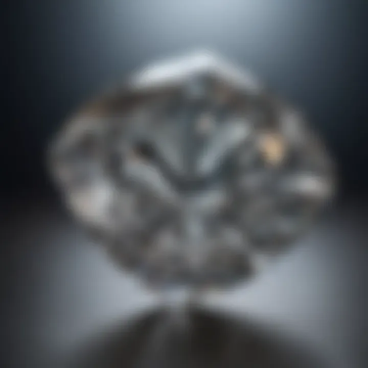 Close-up of a high-quality diamond showcasing its brilliance and cut