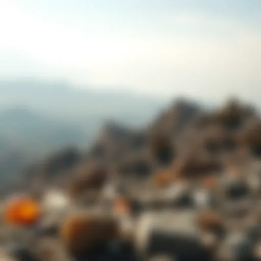 Stunning view of Madagascar's mineral landscape showcasing diverse geological formations