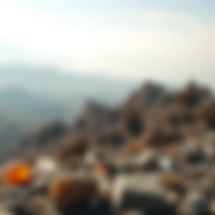 Stunning view of Madagascar's mineral landscape showcasing diverse geological formations