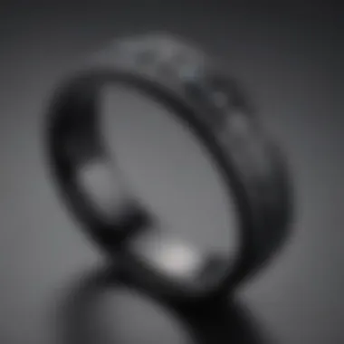 Stylish black wedding band for a unique look