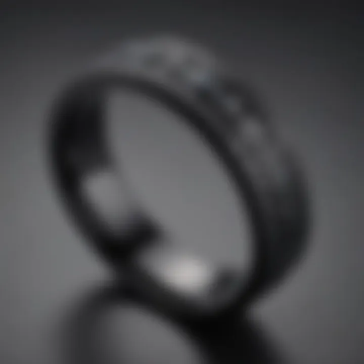 Stylish black wedding band for a unique look