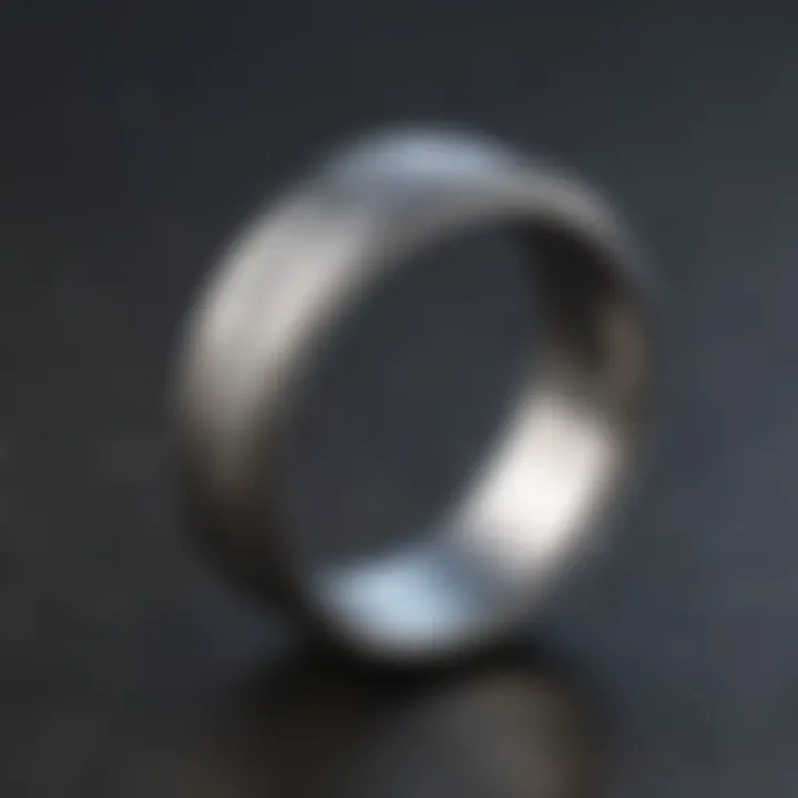 Modern titanium wedding band for durability and style