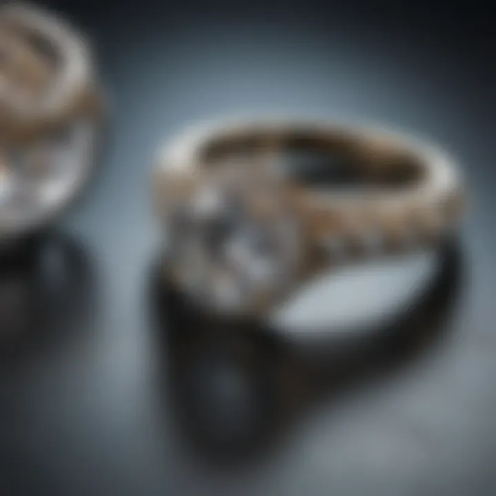 A calculator and a diamond ring representing financial planning
