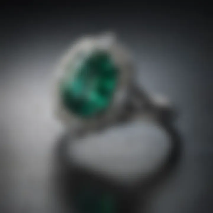 Emerald Halo Engagement Ring