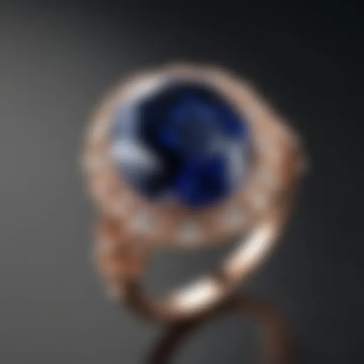 Sapphire and Rose Gold Ring