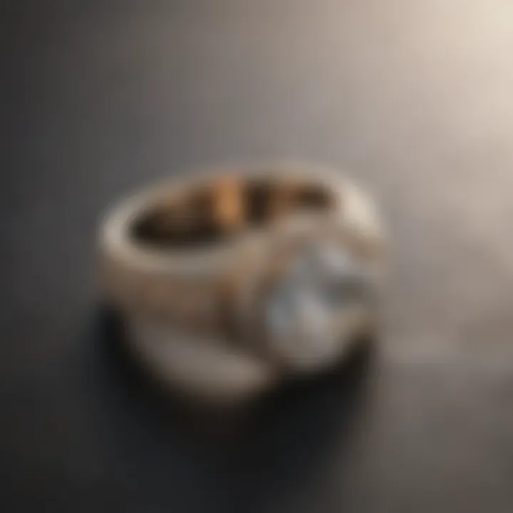 Modern pave diamond ring featured in a contemporary jewelry setting