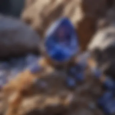 Natural Habitat of Tanzanite Detailed geological formation of tanzanite in its natural habitat