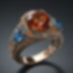 Artisan-crafted birthstone ring showcasing natural gemstones